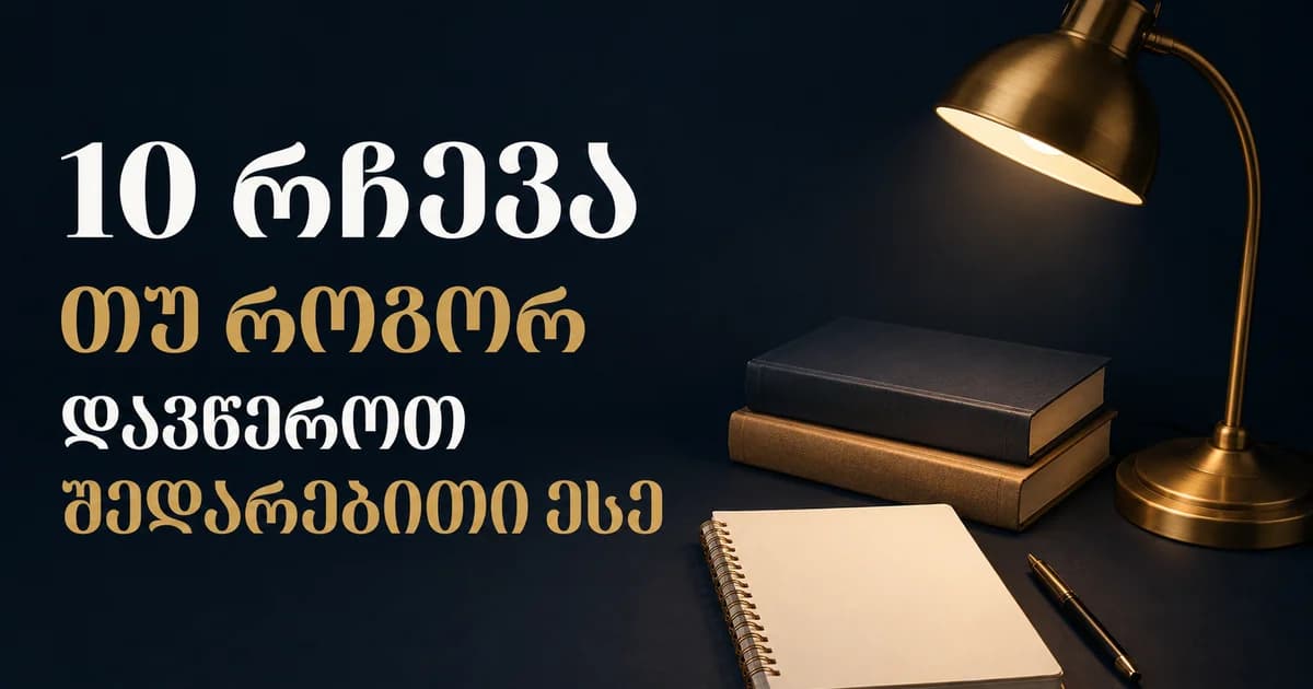 10 რჩევა თუ როგორ დავწეროთ შედარებითი ესე