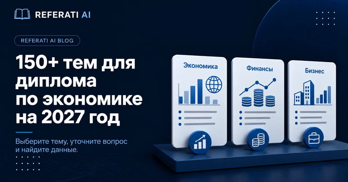 150+ тем для дипломной работы по экономике на 2027 год