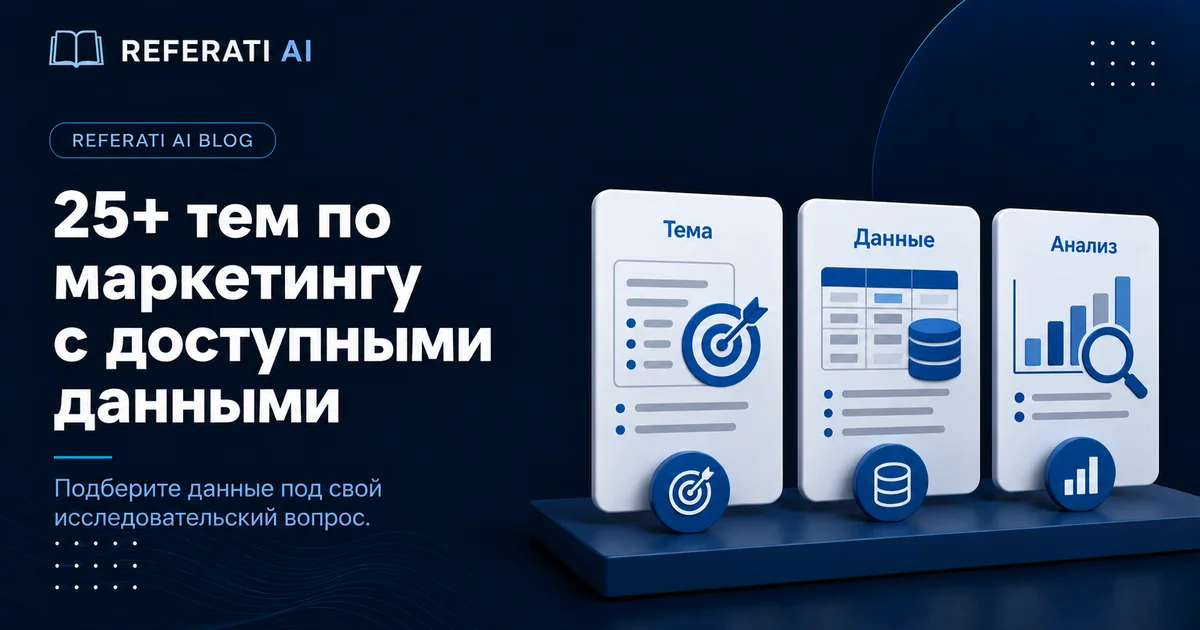 25+ тем для исследования по маркетингу с доступными данными