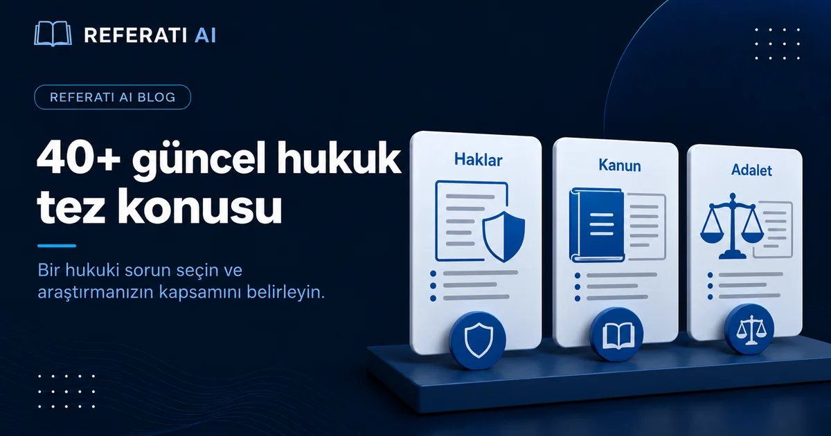 40+ güncel hukuk tez konusu