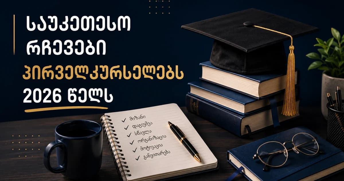 7 რამ რაც უნდა გაითვალისწინო პირველკურსზე