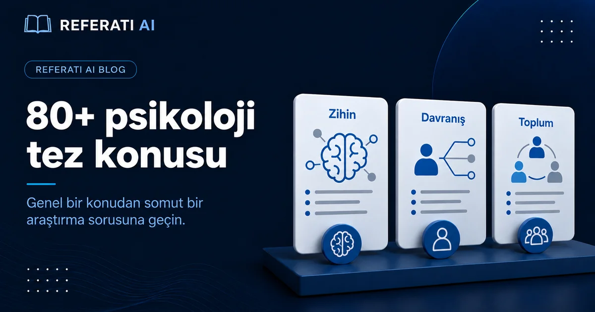 80+ psikoloji tez konusu