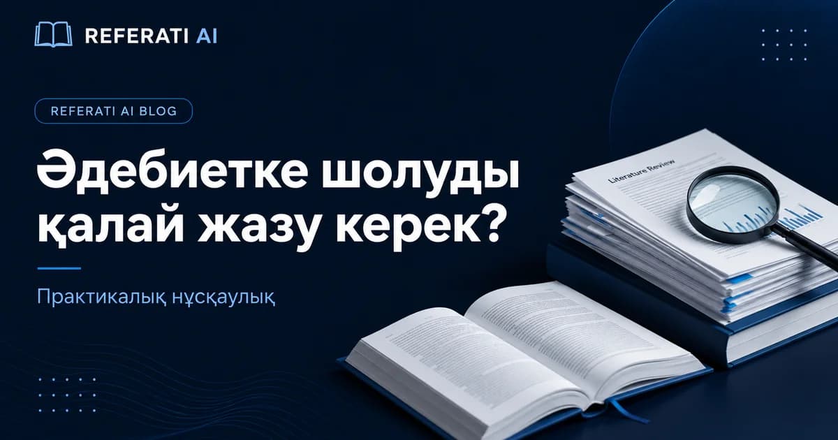 Әдебиетке шолуды қалай жазу керек: практикалық нұсқаулық