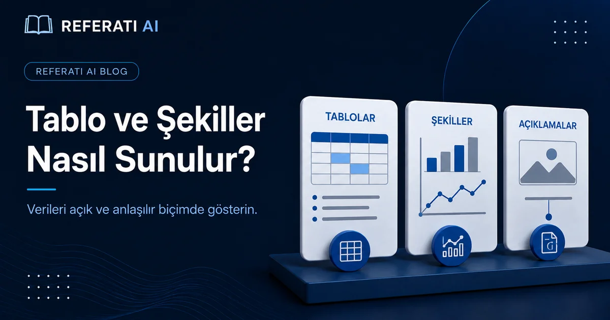 Akademik çalışmada tablo ve şekiller nasıl sunulur