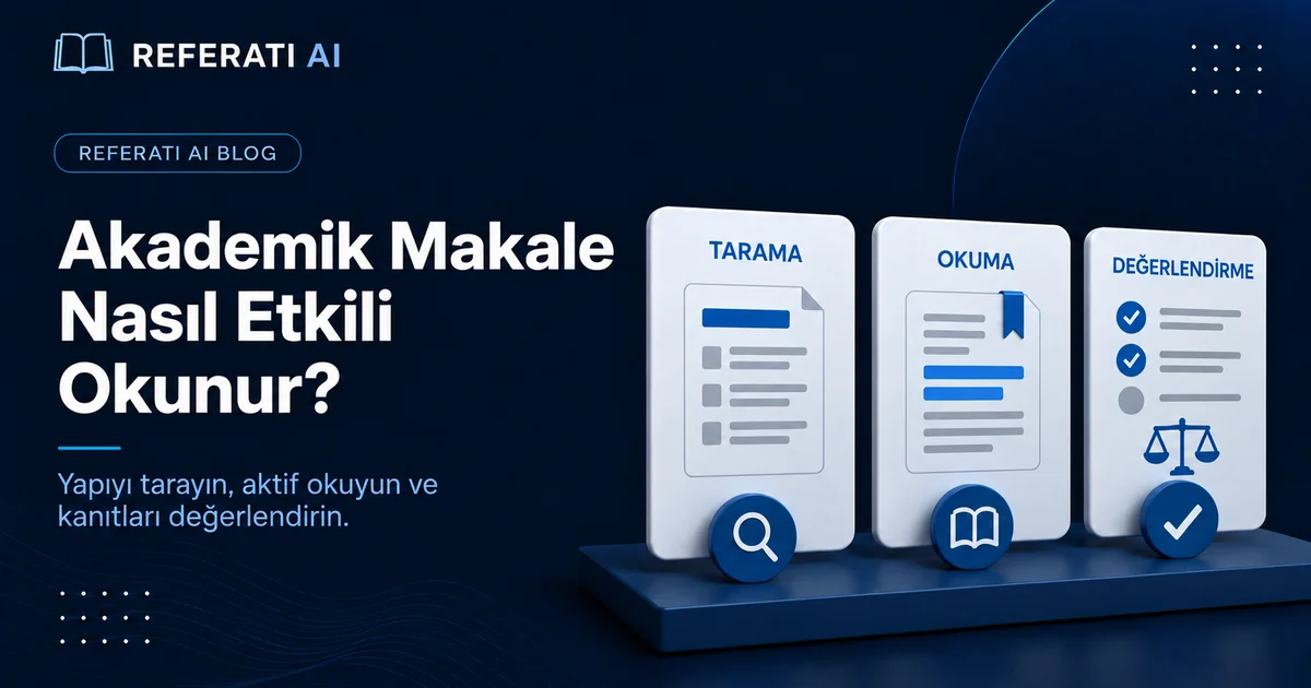 Akademik makale nasıl etkili okunur