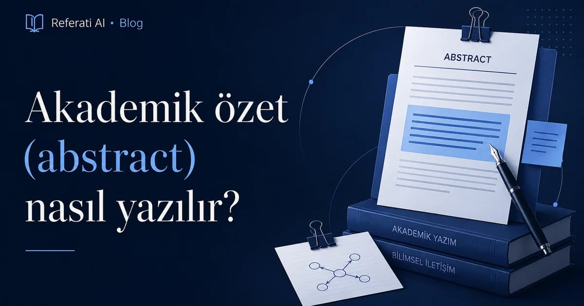 Akademik özet (abstract) nasıl yazılır