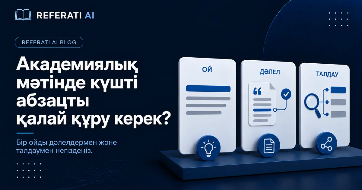 Академиялық мәтінде күшті абзацты қалай құру керек