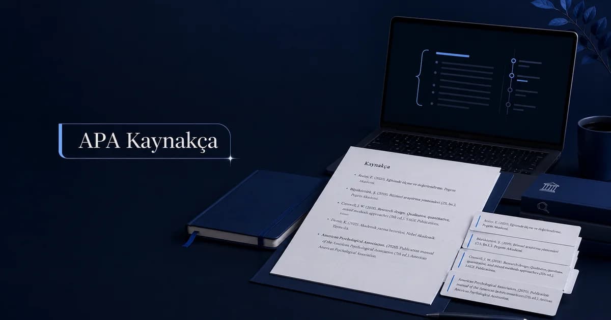APA kaynakçası nasıl hazırlanır: eksiksiz kılavuz