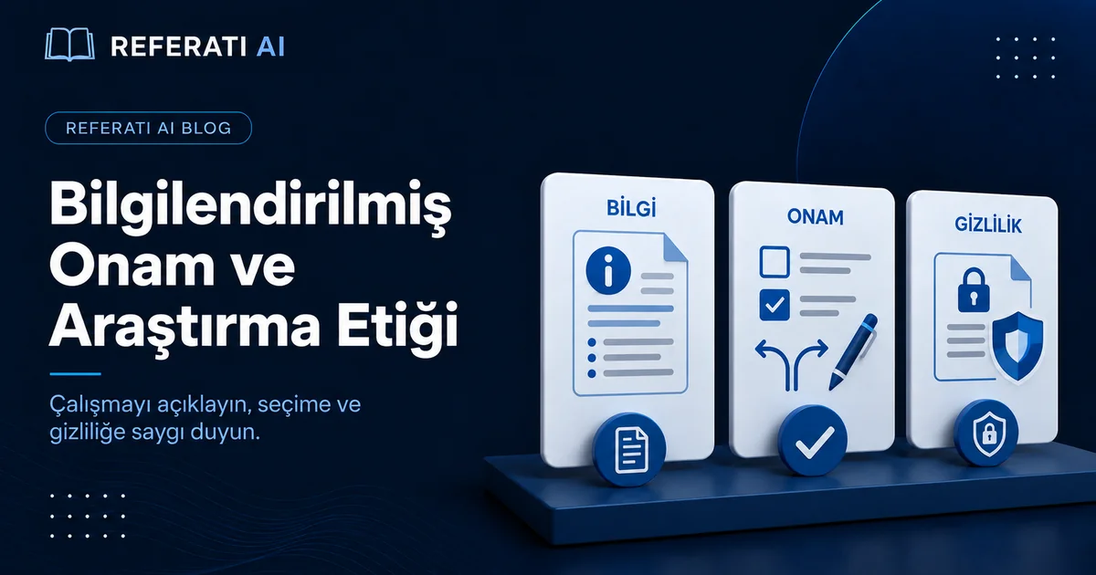 Araştırma etiği ve bilgilendirilmiş onam nedir