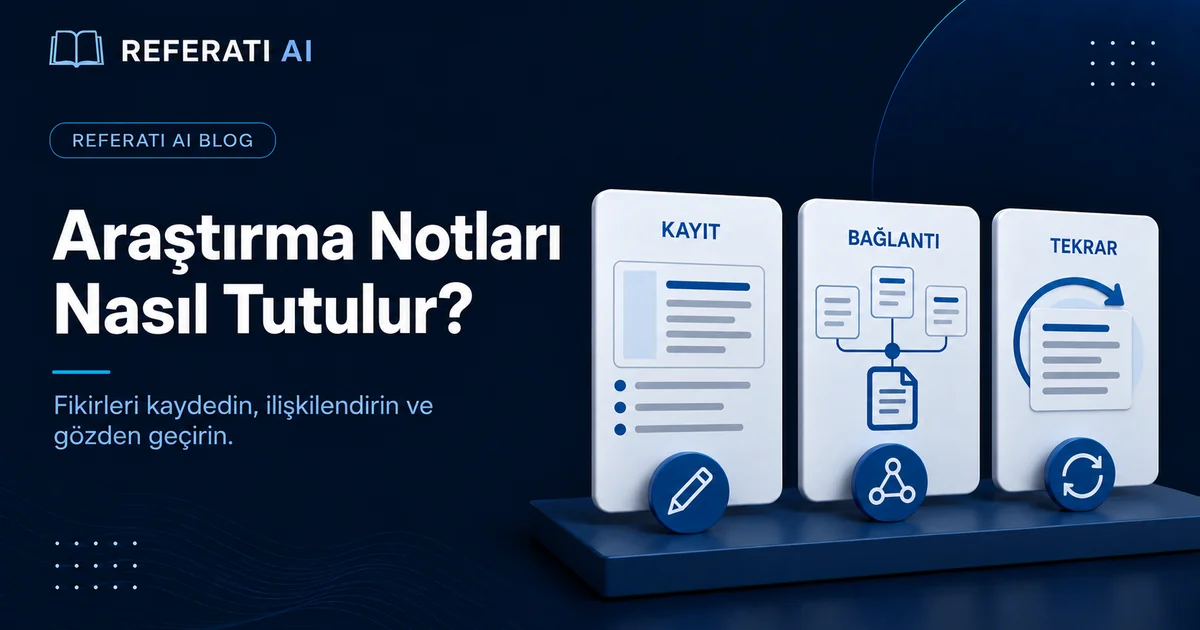 Araştırma notları nasıl tutulur