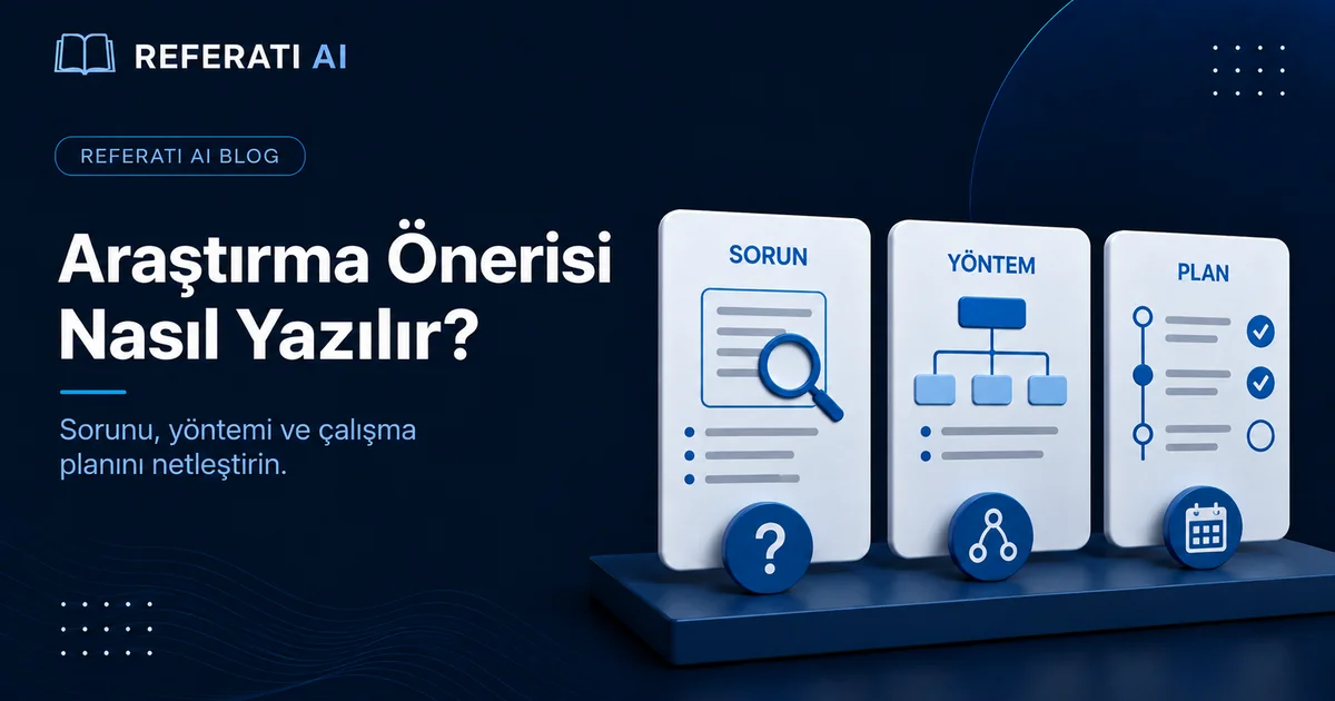 Araştırma önerisi nasıl yazılır