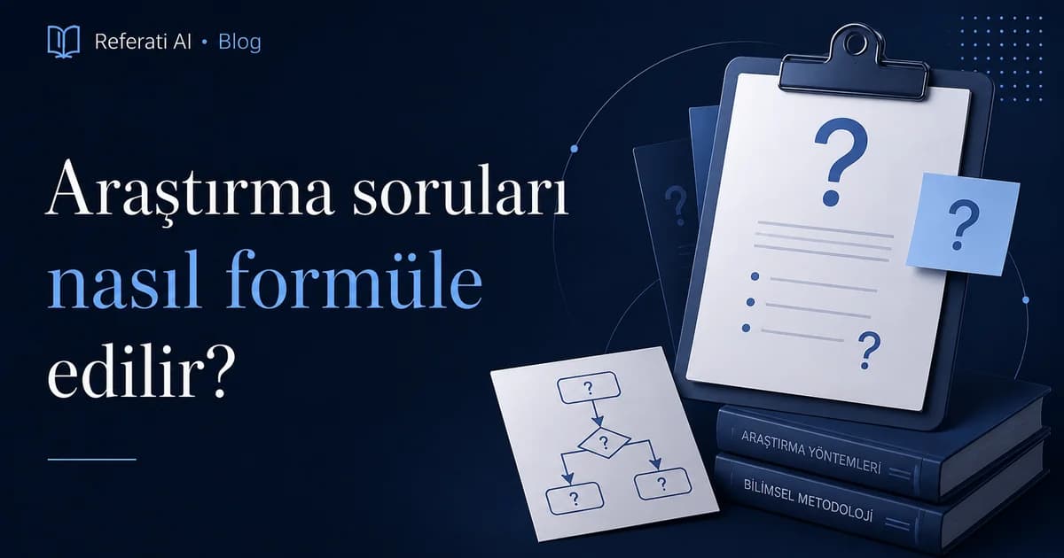 Araştırma soruları nasıl formüle edilir