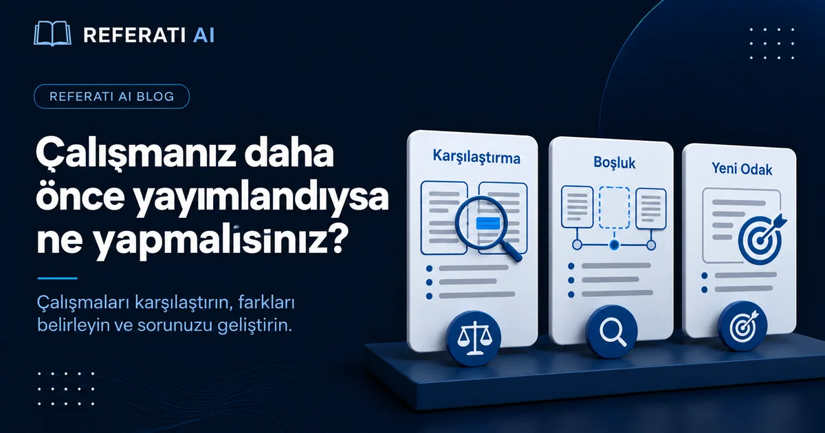 Aynı çalışma zaten yayımlanmış: şimdi ne olacak