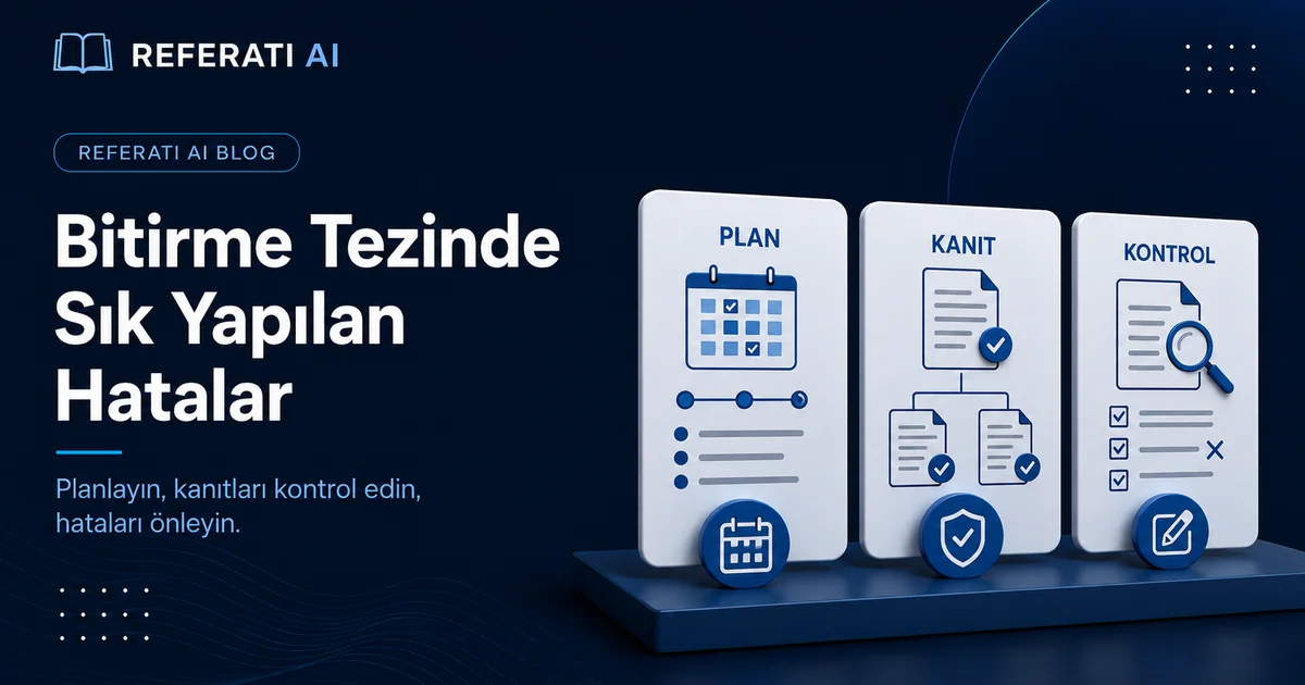 Bitirme tezinde en sık yapılan hatalar ve bunlardan kaçınma yolları