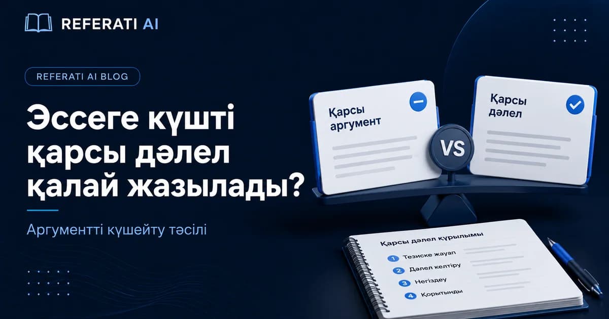 Эссеге күшті қарсы дәлел қалай жазылады