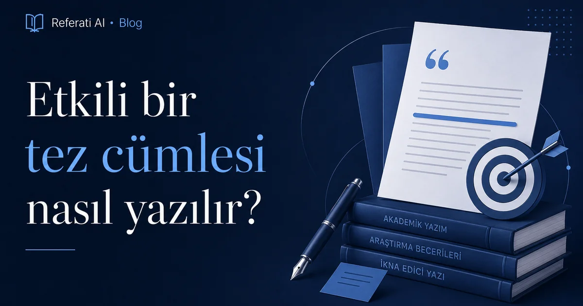 Etkili bir tez cümlesi nasıl yazılır