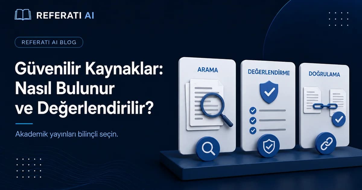 Güvenilir akademik kaynaklar nasıl bulunur ve değerlendirilir