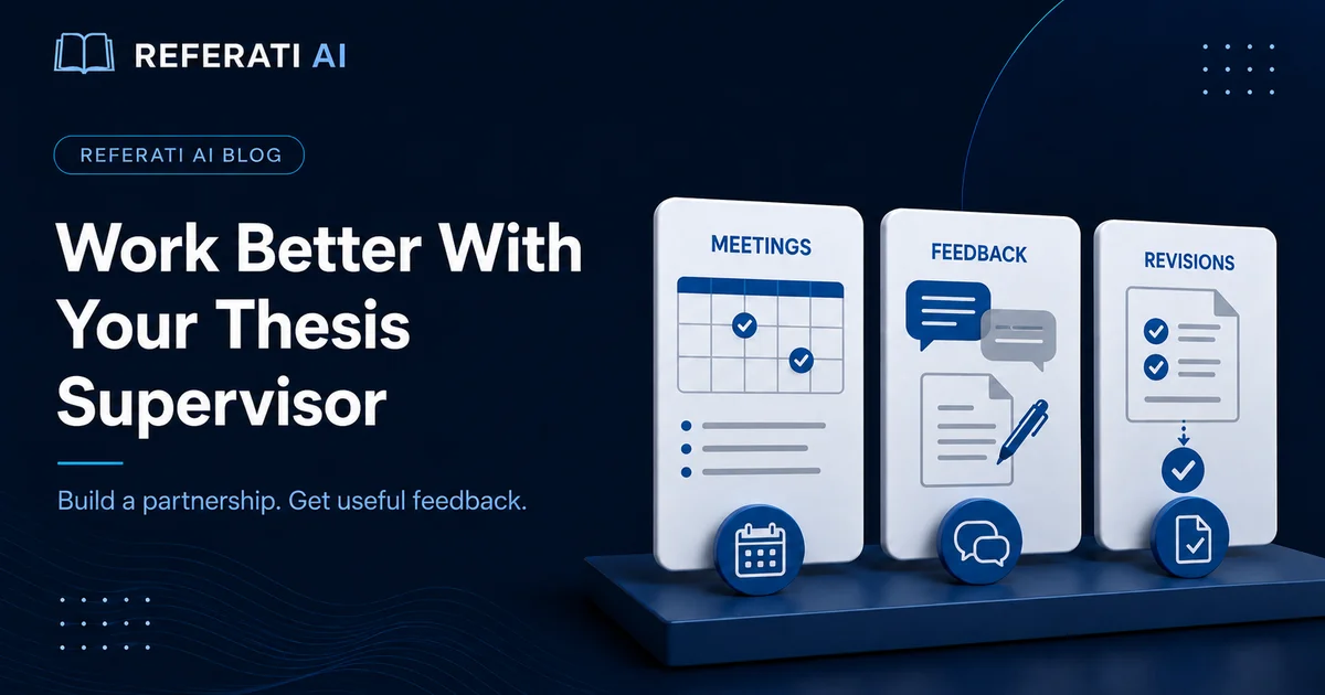 How to work with your thesis supervisor and get useful feedback