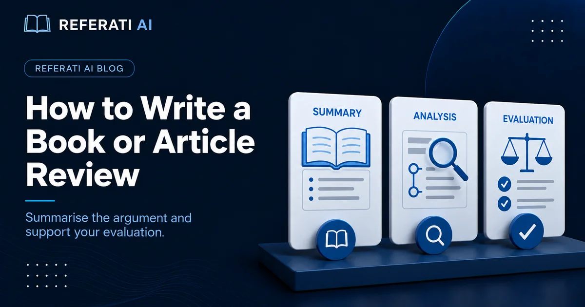 How to write a book or article review