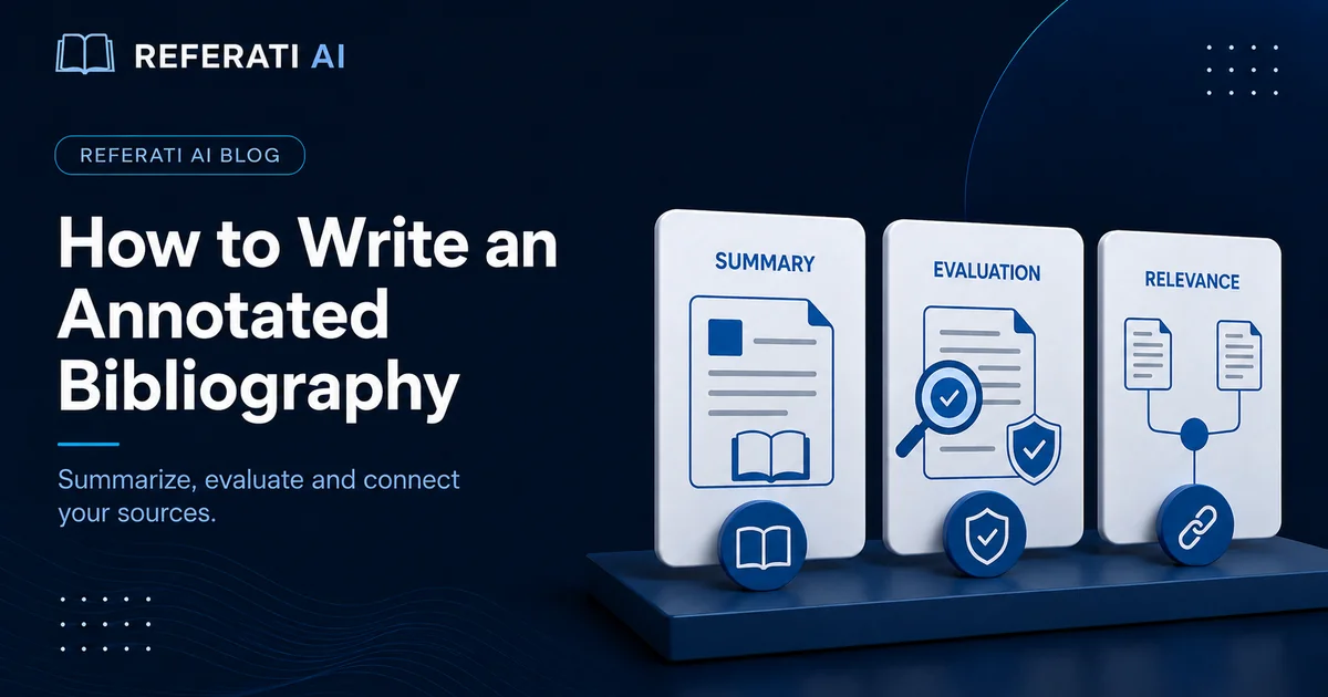 How to write an annotated bibliography