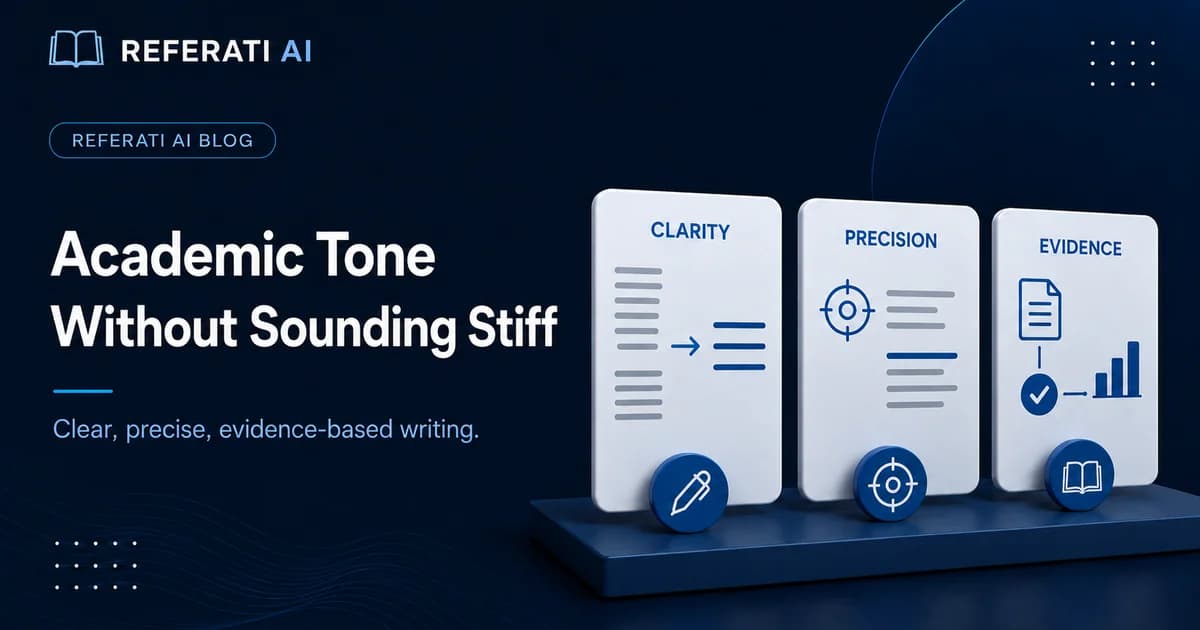 How to write in an academic tone without sounding stiff