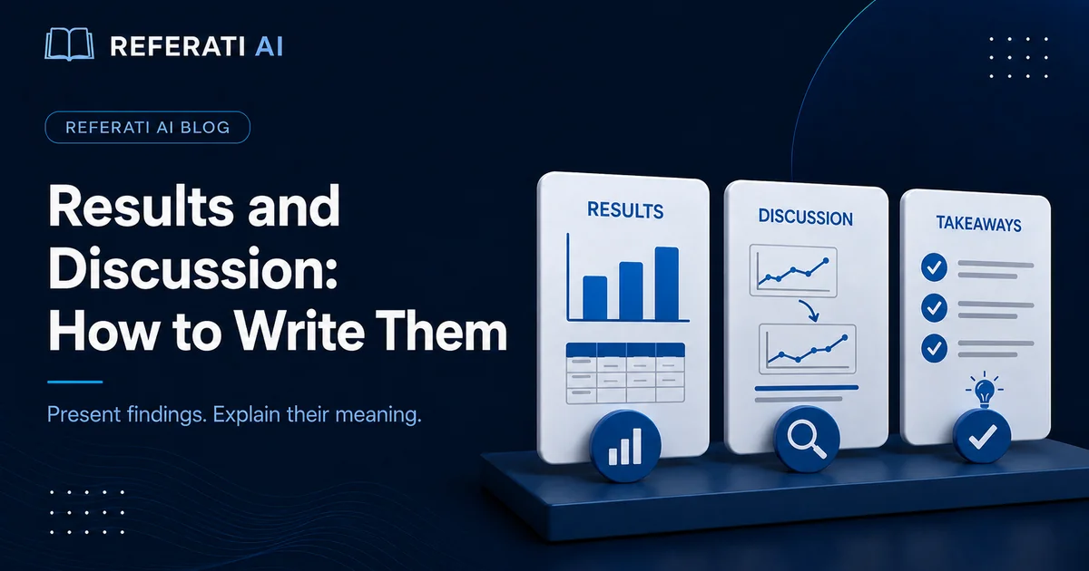 How to write the results and discussion chapter