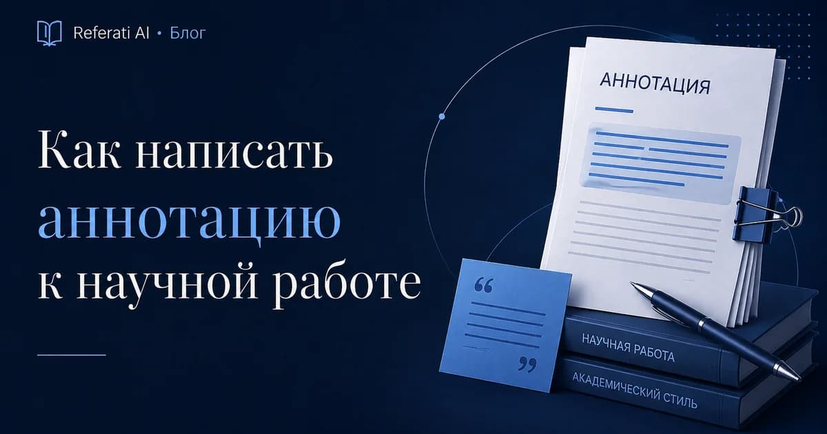 Как написать аннотацию к научной работе