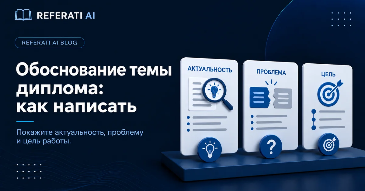 Как написать обоснование темы дипломной работы