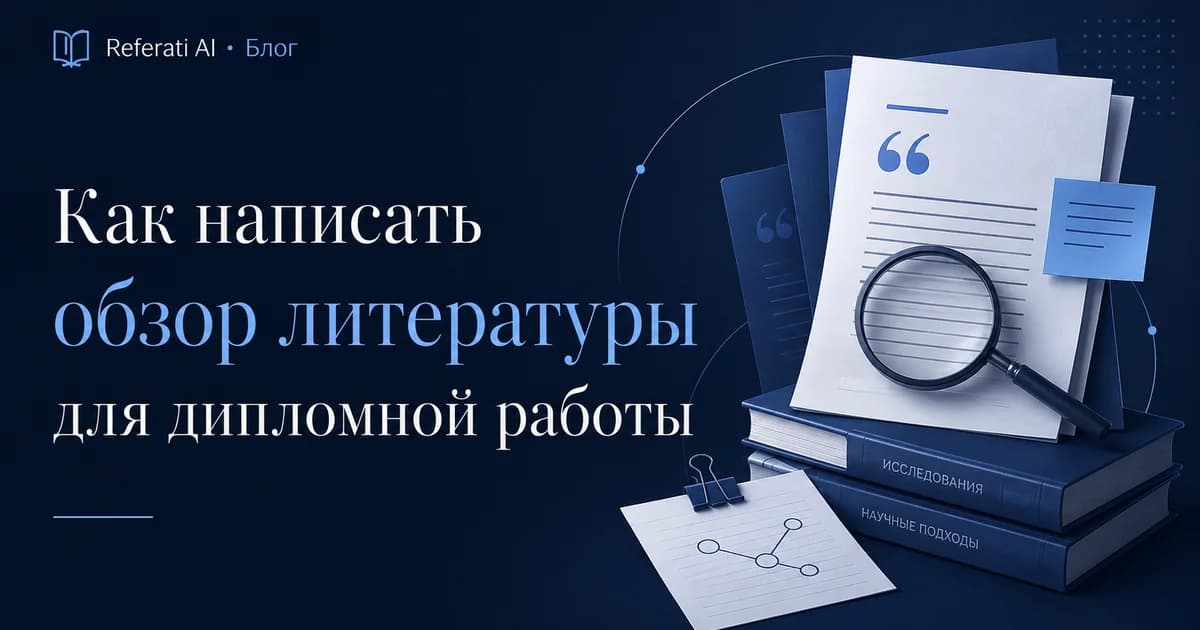 Как написать обзор литературы для дипломной работы