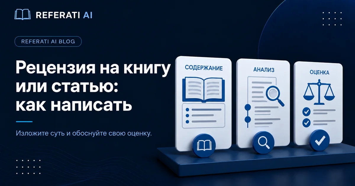 Как написать рецензию на книгу или статью