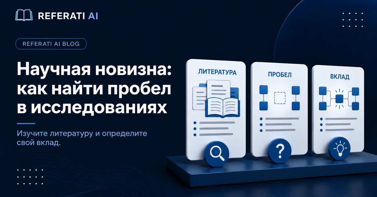 Как найти научную новизну и пробел в исследованиях