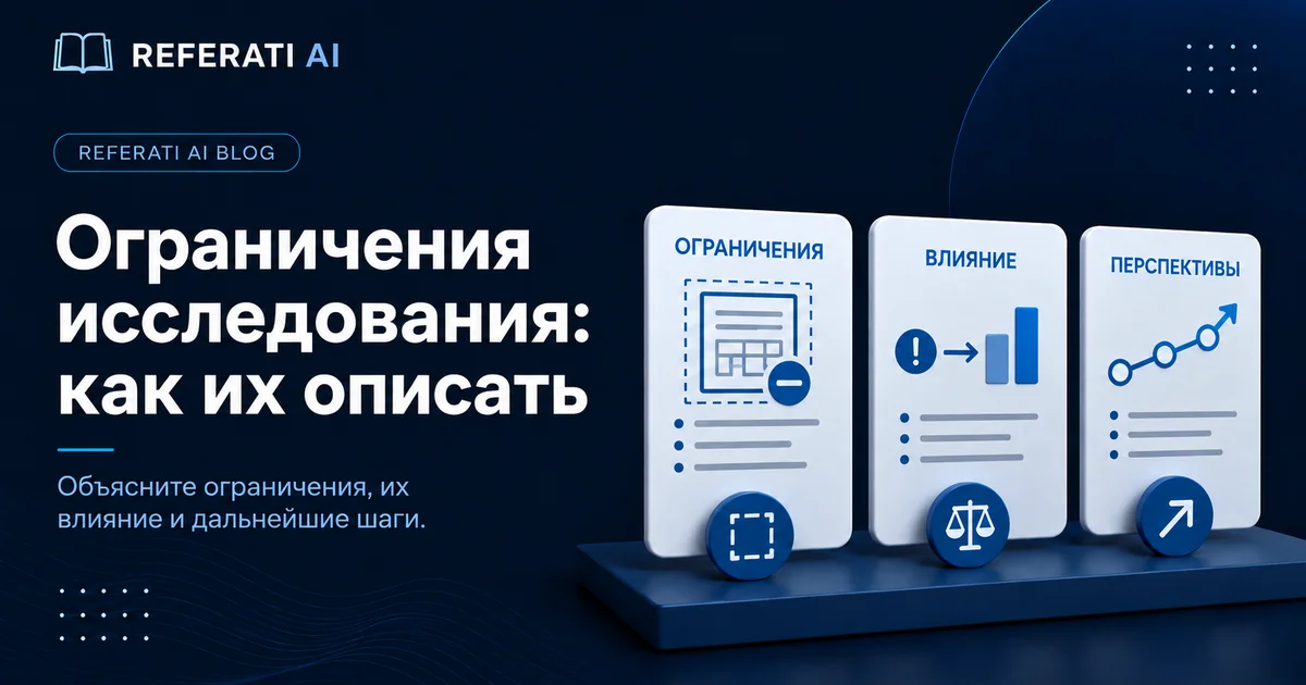 Как описать ограничения исследования в дипломной работе