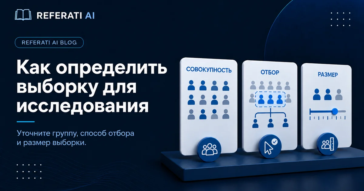Как определить выборку для исследования