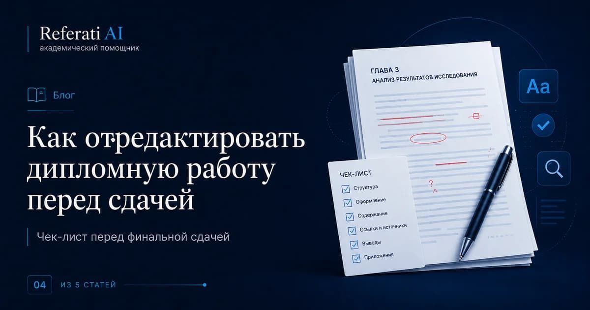 Как отредактировать дипломную работу перед сдачей