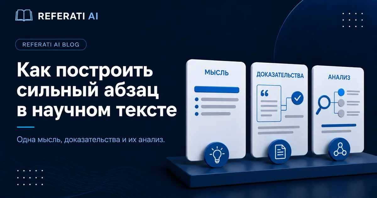 Как построить сильный абзац в академическом тексте