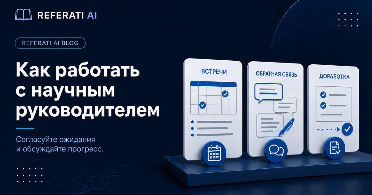 Как работать с научным руководителем диплома