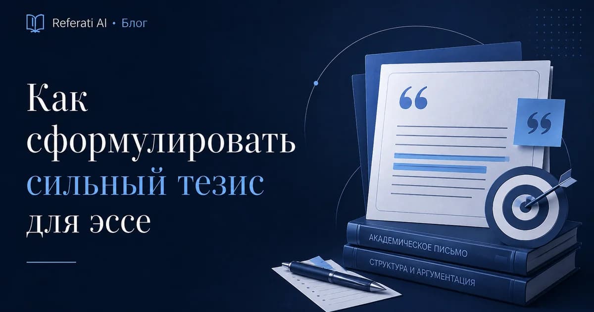 Как сформулировать сильный тезис для эссе