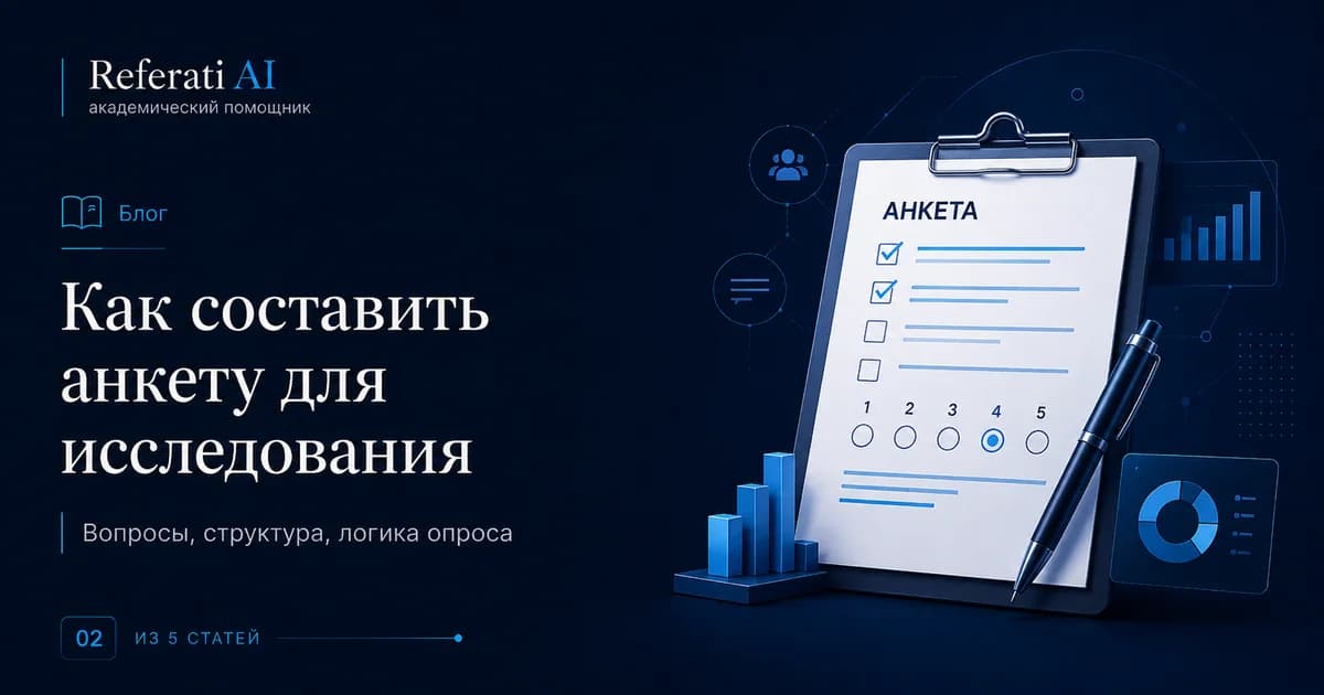 Как составить анкету для исследования
