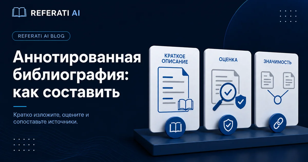 Как составить аннотированную библиографию