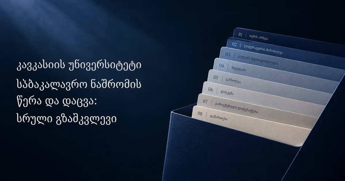 კავკასიის უნივერსიტეტი: საბაკალავრო ნაშრომი