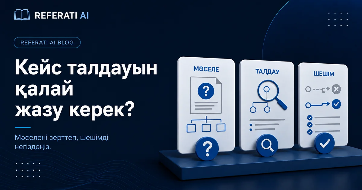 Кейс талдауын (case study) қалай жазу керек