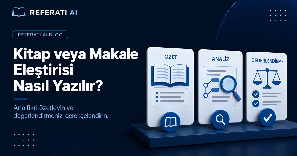 Kitap veya makale eleştirisi nasıl yazılır