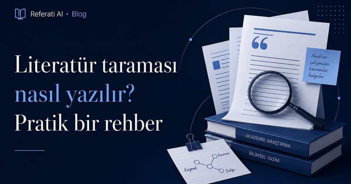 Literatür taraması nasıl yazılır: pratik bir rehber