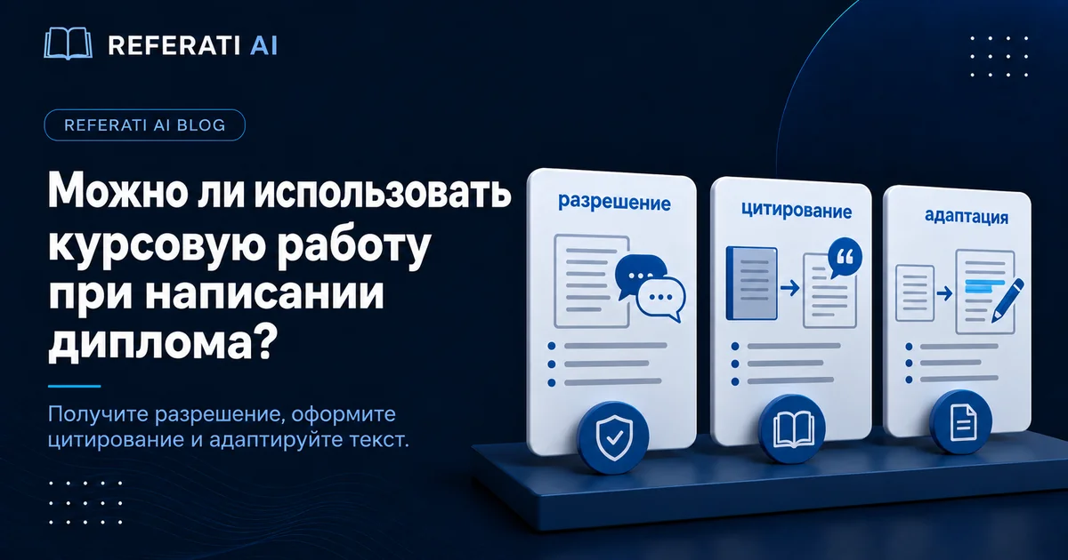 Можно ли использовать свою курсовую в дипломной работе?