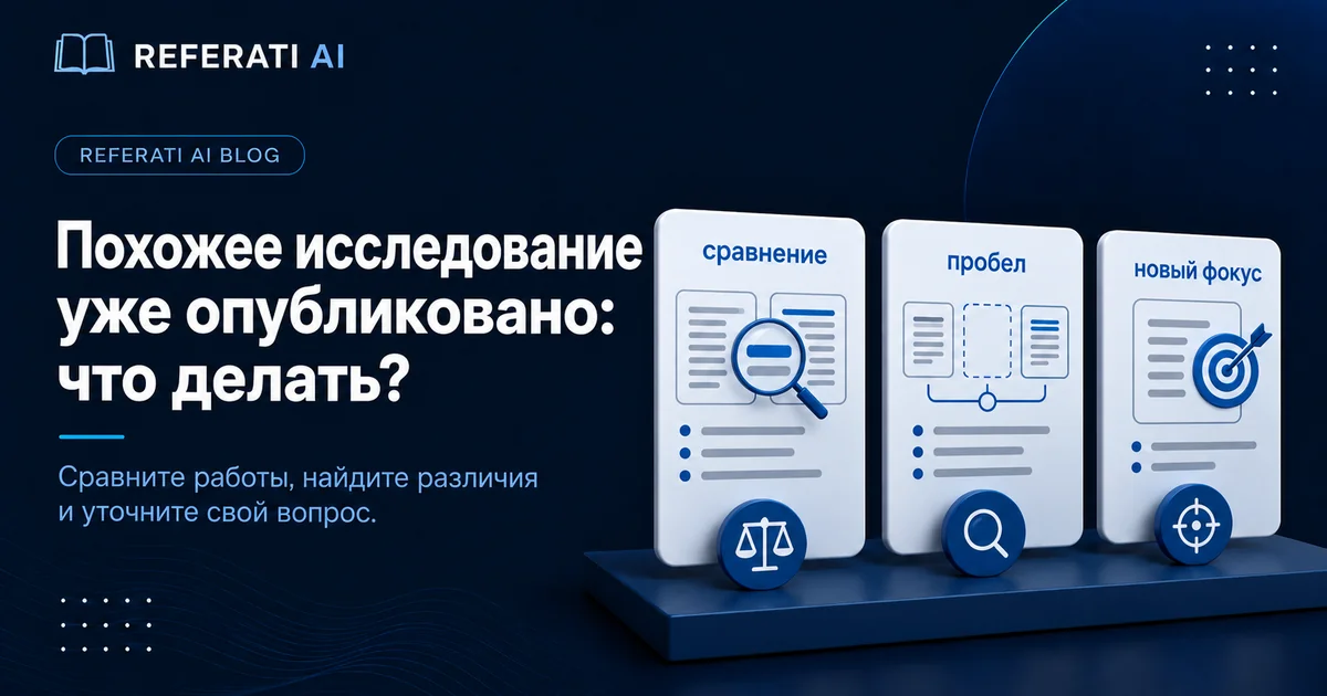 Нашли исследование, которое уже сделало вашу работу: что теперь