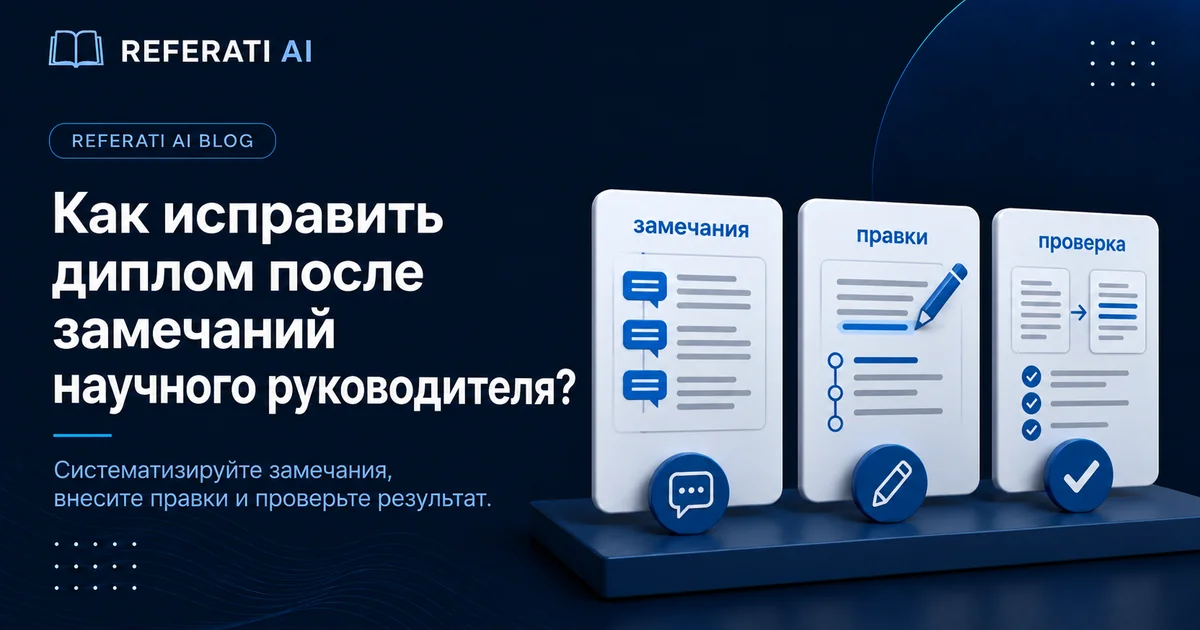 Научный руководитель вернул диплом с замечаниями: как быстро всё исправить