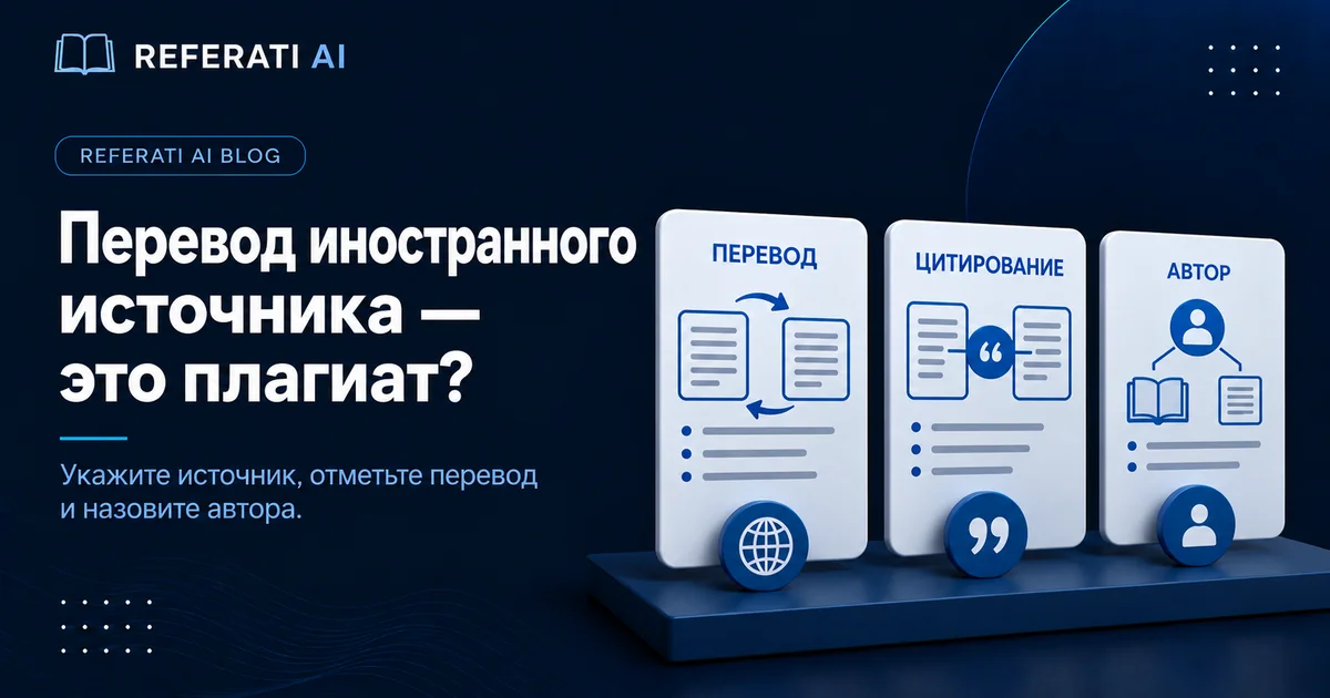 Перевод иностранного источника — это плагиат?