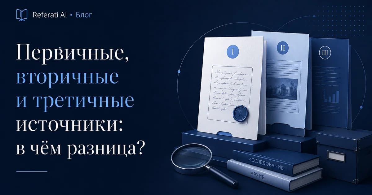Первичные, вторичные и третичные источники: в чём разница
