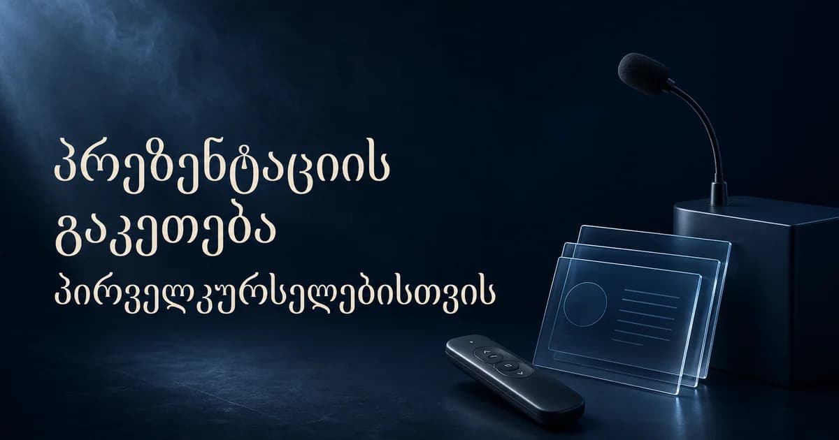 პრეზენტაციის გაკეთება პირველკურსელებისთვის