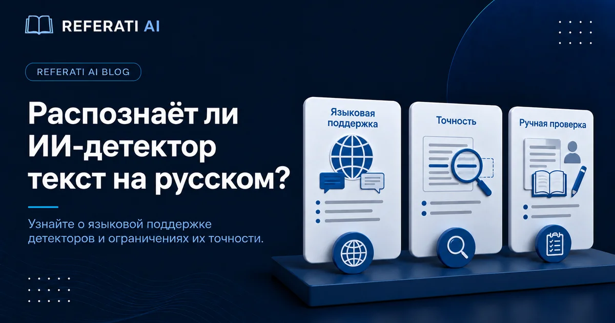 Распознаёт ли ИИ-детектор русский текст?